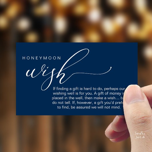 Honeymoon Wish Wishing Well, Fund, A Note On Gifts Informatiekaartje