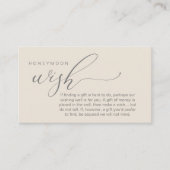 Honeymoon Wish Wishing Well, Fund, A Note On Gifts Informatiekaartje (Voorkant)