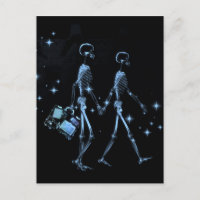 Honeymoon X-Ray Skeleton Passen getrouwd - blauw
