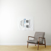Honeymoonfonds PayPal Venmo QR-code bedankt Wandkleed (In Situ (horizontaal))