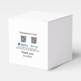 Honeymoonfonds PayPal Venmo QR-code dank je Bedankdoosjes