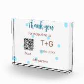 Honeymoonfonds QR-code koppel naam bruiloft Fotoblokken (Rechts)