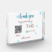 Honeymoonfonds QR-code koppel naam bruiloft Fotoblokken (Links)