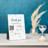 Honeymoonfonds QR-code koppel naam bruiloft Fotoplaat (Zijkant)
