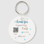 Honeymoonfonds QR-code koppel naam bruiloft Sleutelhanger (Achterkant)