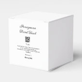 Honeymoonfonds scan QR-code naam toevoegen  Bedankdoosjes (Voorkant Zijde)