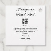 Honeymoonfonds scan QR-code naam toevoegen Bedankjes Labels (Achterkant)