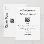Honeymoonfonds scan QR-code naam toevoegen Briefkaart (Voorkant / Achterkant)
