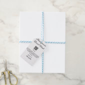 Honeymoonfonds scan QR-code naam toevoegen Cadeaulabel (Met Touw)