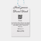 Honeymoonfonds scan QR-code naam toevoegen Cadeaulabel (Achterkant)