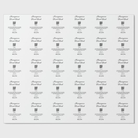 Honeymoonfonds scan QR-code naam toevoegen  Cadeaupapier (Vlak)
