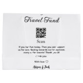 Honeymoonfonds scan QR-code naam toevoegen Groot Cadeauzakje (Achterkant)