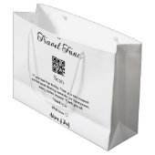 Honeymoonfonds scan QR-code naam toevoegen Groot Cadeauzakje (Voorkant Gekanteld)