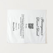 Honeymoonfonds scan QR-code naam toevoegen Wandkleed (Voorkant (horizontaal))
