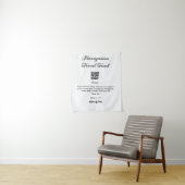 Honeymoonfonds scan QR-code naam toevoegen Wandkleed (In situ)