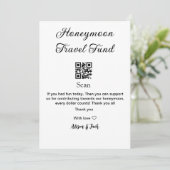 Honeymoonfonds scan QR-code voeg naam toe  Kaart (Staand voorkant)