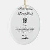 Honeymoonfonds scan QR-code voeg naam toe Keramisch Ornament (Rechts)