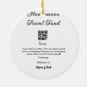 Honeymoonfonds scan QR-code voeg naam toe Keramisch Ornament (Achterkant)