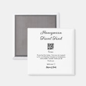 Honeymoonfonds scan QR-code voeg naam toe Magneet (Voorkant / Achterkant)