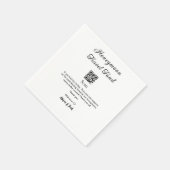 Honeymoonfonds scan QR-code voeg naam toe  Servet (Hoek)