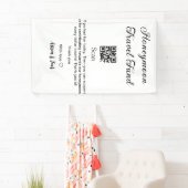 Honeymoonfonds scan QR-code voeg naam toe  Spandoek (Insitu)