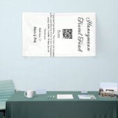 Honeymoonfonds scan QR-code voeg naam toe  Spandoek (Beurs)
