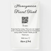 Honeymoonfonds scan QR-code voeg naam toe  Spandoek (Verticaal)
