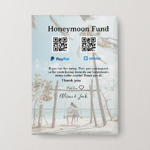 Honeymoonfonds Venmo PayPal-donatie Q R-koppel Button