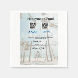 Honeymoonfonds venmo paypal donatie Q R koppel Servet