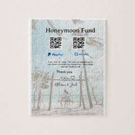 Honeymoonfonds venmo paypal donatie Q R stel Legpuzzel