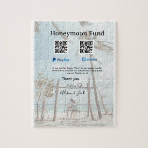 Honeymoonfonds venmo paypal donatie Q R stel Legpuzzel