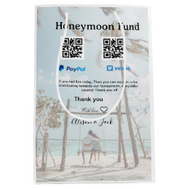 Honeymoonfonds venmo paypal donatie Q R stel Medium Cadeauzakje