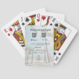 Honeymoonfonds venmo paypal donatie Q R stel Pokerkaarten