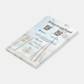Honeymoonfonds venmo paypal donatie Q R stel Post-it® Notes (Schuin)