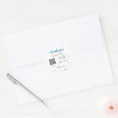 Honeymoonfonds Voeg Q R-code koppel naam bruiloft Ronde Sticker (Envelop)