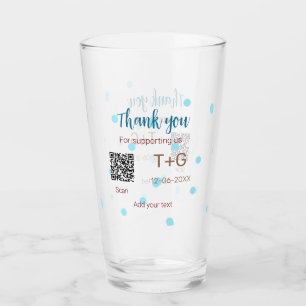 Honeymoonfonds Voeg Q R-code koppelnaam bruiloft Glas