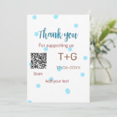 Honeymoonfonds Voeg QR-code koppel naam bruiloft Kaart (Staand voorkant)