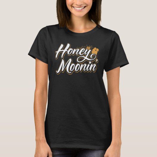 Honeymoonin' Bride and Groom Honeymoon Bound Newly T-shirt (Voorkant)