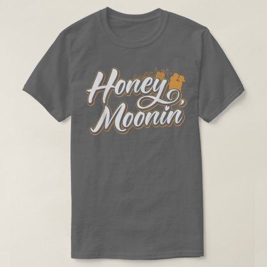 Honeymoonin Bride en Groom Honeymoon Bound Newlyw T-shirt (Design voorkant)