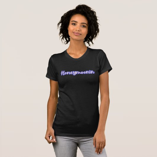  Honeymoonin Script +Outline Vrouwen T-shirt (Voorkant volledig)