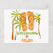 Honeymooning in Aruba Briefkaart (Voorkant)
