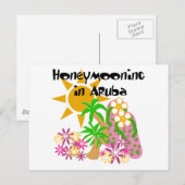 Honeymooning in Aruba Briefkaart (Voorkant / Achterkant)