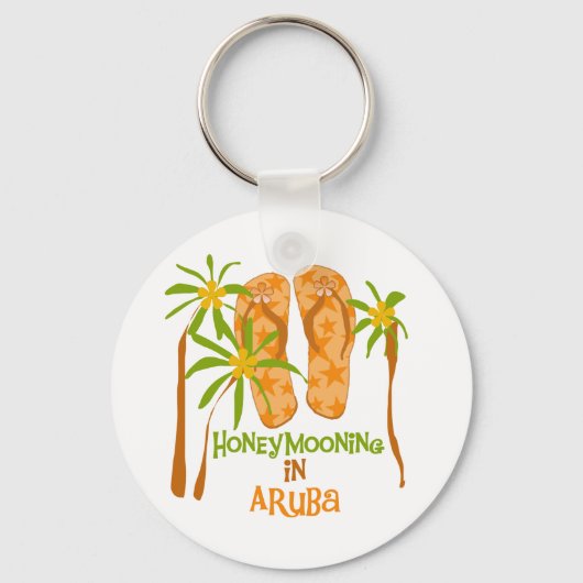 Honeymooning in Aruba Sleutelhanger (Voorkant)