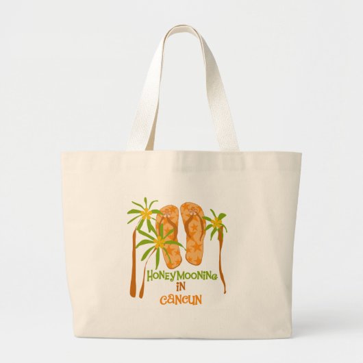 Honeymooning in Cancun Grote Tote Bag (Voorkant)