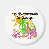 Honeymooning in Cancun Magneet (Voorkant)