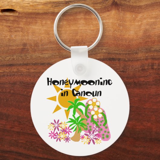 Honeymooning in Cancun Sleutelhanger (Voorkant)
