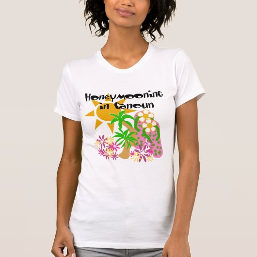 Honeymooning in Cancun T-shirt (Voorkant)