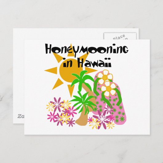 Honeymooning in Hawaï Briefkaart (Voorkant / Achterkant)