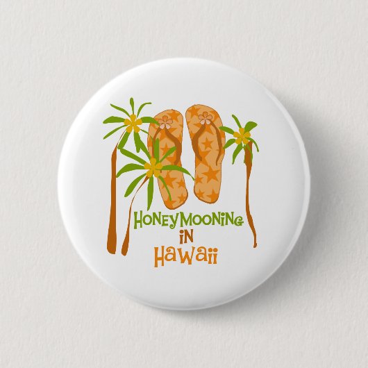 Honeymooning in Hawaï-Button Ronde Button 5,7 Cm (Voorkant)