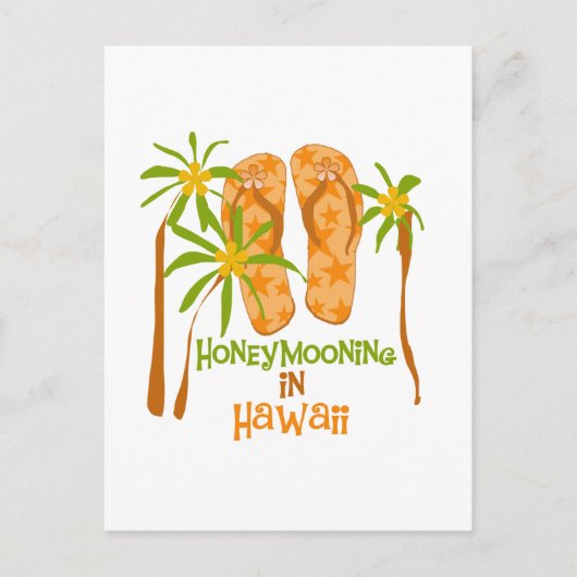 Honeymooning in het Briefkaart Hawaï (Voorkant)